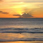 Sun sets over Antiguan beach